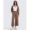 imageCRZ YOGA SoftAura Wide Leg Cropped Sweatpants Women 25  Modal Lounge Travel Casual Capri Pants with PocketsLava Brown