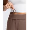 imageCRZ YOGA SoftAura Wide Leg Cropped Sweatpants Women 25  Modal Lounge Travel Casual Capri Pants with PocketsLava Brown