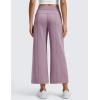 imageCRZ YOGA SoftAura Wide Leg Cropped Sweatpants Women 25  Modal Lounge Travel Casual Capri Pants with PocketsLight Lavender