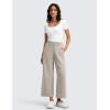 imageCRZ YOGA SoftAura Wide Leg Cropped Sweatpants Women 25  Modal Lounge Travel Casual Capri Pants with PocketsStone