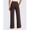imageCRZ YOGA Wide Leg Yoga Pants Pockets 30  High Waisted Womens Sweatpants Lounge Dress Casual WorkHot Fudge Brown