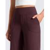 imageCRZ YOGA Wide Leg Yoga Pants Pockets 30  High Waisted Womens Sweatpants Lounge Dress Casual WorkRipe Plum
