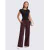 imageCRZ YOGA Wide Leg Yoga Pants Pockets 30  High Waisted Womens Sweatpants Lounge Dress Casual WorkRipe Plum