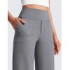 imageCRZ YOGA Wide Leg Yoga Pants Pockets 30  High Waisted Womens Sweatpants Lounge Dress Casual WorkSolar Grey