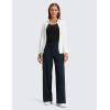 imageCRZ YOGA Wide Leg Yoga Pants Pockets 30  High Waisted Womens Sweatpants Lounge Dress Casual WorkTrue Navy