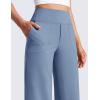 imageCRZ YOGA Wide Leg Yoga Pants Pockets 30  High Waisted Womens Sweatpants Lounge Dress Casual WorkWashed Denim