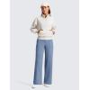 imageCRZ YOGA Wide Leg Yoga Pants Pockets 30  High Waisted Womens Sweatpants Lounge Dress Casual WorkWashed Denim