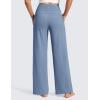 imageCRZ YOGA Wide Leg Yoga Pants Pockets 30  High Waisted Womens Sweatpants Lounge Dress Casual WorkWashed Denim