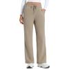 imageCRZ YOGA Cotton Fleece Lined Sweatpants Women 283032  Straight Leg Casual Lounge Pants with Pockets Winter WarmOak
