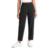 imageCRZ YOGA Lightweight Drapey Tapered Ankle Pants for Women 27  78 Casual Travel Work with Pockets SummerBlack