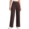 imageCRZ YOGA Wide Leg Yoga Pants Pockets 30  High Waisted Womens Sweatpants Lounge Dress Casual WorkHot Fudge Brown