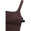 imageCRZ YOGA Butterluxe Square Neck Midi Casual Dress for Women  Bodycon Side Slit Travel Party Outfits with Builtin BrasHot Fudge Brown