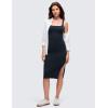 imageCRZ YOGA Butterluxe Square Neck Midi Casual Dress for Women  Bodycon Side Slit Travel Party Outfits with Builtin BrasTrue Navy