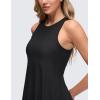 imageCRZ YOGA Cloudweight Double Layer Midi Dress for Women  Crewneck Flowy Tank Top Sleeveless Outfits for Casual TravelBlack