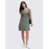 imageCRZ YOGA Cloudweight Double Layer Midi Dress for Women  Crewneck Flowy Tank Top Sleeveless Outfits for Casual TravelGrey Sage