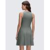 imageCRZ YOGA Cloudweight Double Layer Midi Dress for Women  Crewneck Flowy Tank Top Sleeveless Outfits for Casual TravelGrey Sage