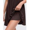 imageCRZ YOGA Cloudweight Double Layer Midi Dress for Women  Crewneck Flowy Tank Top Sleeveless Outfits for Casual TravelHot Fudge Brown