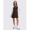 imageCRZ YOGA Cloudweight Double Layer Midi Dress for Women  Crewneck Flowy Tank Top Sleeveless Outfits for Casual TravelHot Fudge Brown