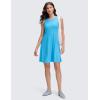 imageCRZ YOGA Cloudweight Double Layer Midi Dress for Women  Crewneck Flowy Tank Top Sleeveless Outfits for Casual TravelKayak Blue