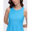 imageCRZ YOGA Cloudweight Double Layer Midi Dress for Women  Crewneck Flowy Tank Top Sleeveless Outfits for Casual TravelKayak Blue