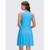 imageCRZ YOGA Cloudweight Double Layer Midi Dress for Women  Crewneck Flowy Tank Top Sleeveless Outfits for Casual TravelKayak Blue