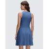 imageCRZ YOGA Cloudweight Double Layer Midi Dress for Women  Crewneck Flowy Tank Top Sleeveless Outfits for Casual TravelPitch Blue