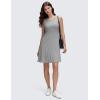 imageCRZ YOGA Cloudweight Double Layer Midi Dress for Women  Crewneck Flowy Tank Top Sleeveless Outfits for Casual TravelSilver Gray