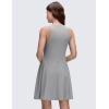 imageCRZ YOGA Cloudweight Double Layer Midi Dress for Women  Crewneck Flowy Tank Top Sleeveless Outfits for Casual TravelSilver Gray