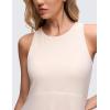 imageCRZ YOGA Cloudweight Double Layer Midi Dress for Women  Crewneck Flowy Tank Top Sleeveless Outfits for Casual TravelWhite Opal