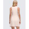 imageCRZ YOGA Cloudweight Double Layer Midi Dress for Women  Crewneck Flowy Tank Top Sleeveless Outfits for Casual TravelWhite Opal