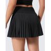 imageCRZ YOGA High Waisted Pleated Back Tennis Skirts for Women  Aline Front Mini Golf Casual Skort with Inner ShortsBlack