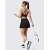 imageCRZ YOGA High Waisted Pleated Back Tennis Skirts for Women  Aline Front Mini Golf Casual Skort with Inner ShortsBlack