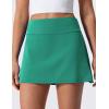 imageCRZ YOGA High Waisted Pleated Back Tennis Skirts for Women  Aline Front Mini Golf Casual Skort with Inner ShortsCascadia Green