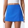 imageCRZ YOGA High Waisted Pleated Back Tennis Skirts for Women  Aline Front Mini Golf Casual Skort with Inner ShortsSparkle Blue