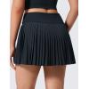 imageCRZ YOGA High Waisted Pleated Back Tennis Skirts for Women  Aline Front Mini Golf Casual Skort with Inner ShortsTrue Navy