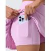 imageCRZ YOGA High Waisted Pleated Back Tennis Skirts for Women  Aline Front Mini Golf Casual Skort with Inner ShortsVita Pink