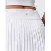 imageCRZ YOGA High Waisted Pleated Back Tennis Skirts for Women  Aline Front Mini Golf Casual Skort with Inner ShortsWhite