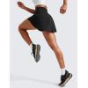 imageCRZ YOGA High Waisted Side Slit Tennis Skirts for Women  Mini Lined A Line Running Athletic Skort with Inner PocketsBlack