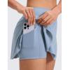 imageCRZ YOGA High Waisted Side Slit Tennis Skirts for Women  Mini Lined A Line Running Athletic Skort with Inner PocketsCambric Blue