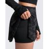 imageCRZ YOGA High Waisted Side Slit Tennis Skirts for Women  Mini Lined A Line Running Athletic Skort with Inner PocketsDark Grey Camouflage