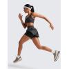 imageCRZ YOGA High Waisted Side Slit Tennis Skirts for Women  Mini Lined A Line Running Athletic Skort with Inner PocketsMysterious Grey