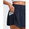 imageCRZ YOGA High Waisted Side Slit Tennis Skirts for Women  Mini Lined A Line Running Athletic Skort with Inner PocketsNavy