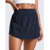 imageCRZ YOGA High Waisted Side Slit Tennis Skirts for Women  Mini Lined A Line Running Athletic Skort with Inner PocketsNavy