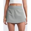 imageCRZ YOGA High Waisted Side Slit Tennis Skirts for Women  Mini Lined A Line Running Athletic Skort with Inner PocketsSterling