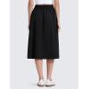 imageCRZ YOGA Lightweight Drapey Flowy Midi Skirts for Women  High Waisted Casual Travel Holiday ALine Skort with Side PocketsBlack