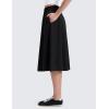 imageCRZ YOGA Lightweight Drapey Flowy Midi Skirts for Women  High Waisted Casual Travel Holiday ALine Skort with Side PocketsBlack