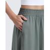 imageCRZ YOGA Lightweight Drapey Flowy Midi Skirts for Women  High Waisted Casual Travel Holiday ALine Skort with Side PocketsGrey Sage