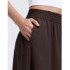 imageCRZ YOGA Lightweight Drapey Flowy Midi Skirts for Women  High Waisted Casual Travel Holiday ALine Skort with Side PocketsHot Fudge Brown