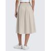 imageCRZ YOGA Lightweight Drapey Flowy Midi Skirts for Women  High Waisted Casual Travel Holiday ALine Skort with Side PocketsMojave Tan