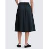imageCRZ YOGA Lightweight Drapey Flowy Midi Skirts for Women  High Waisted Casual Travel Holiday ALine Skort with Side PocketsTrue Navy